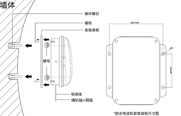 IP免提防水?dāng)U音電話機(jī)(圖4)