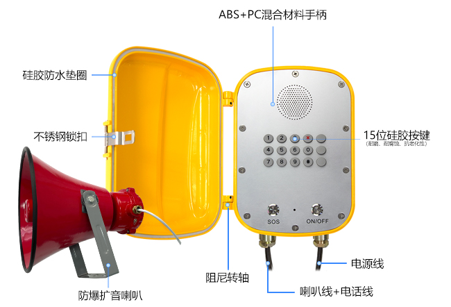 防爆IP免提防水電話機(jī)(圖3)