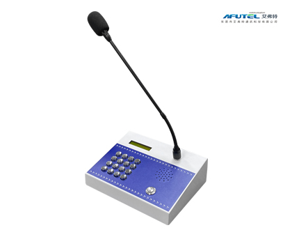 IP呼叫对讲鹅颈麦电话机-白色款